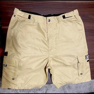 Pelagic 100% Polyester shorts size 36 Tan